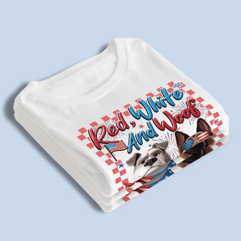 Custom Unisex T-shirt, Premium T-shirt, Hoodie - Personalized 4th Of July Gifts For Dog Lovers, Dog Dad And Mom - Born To Be Pawsome