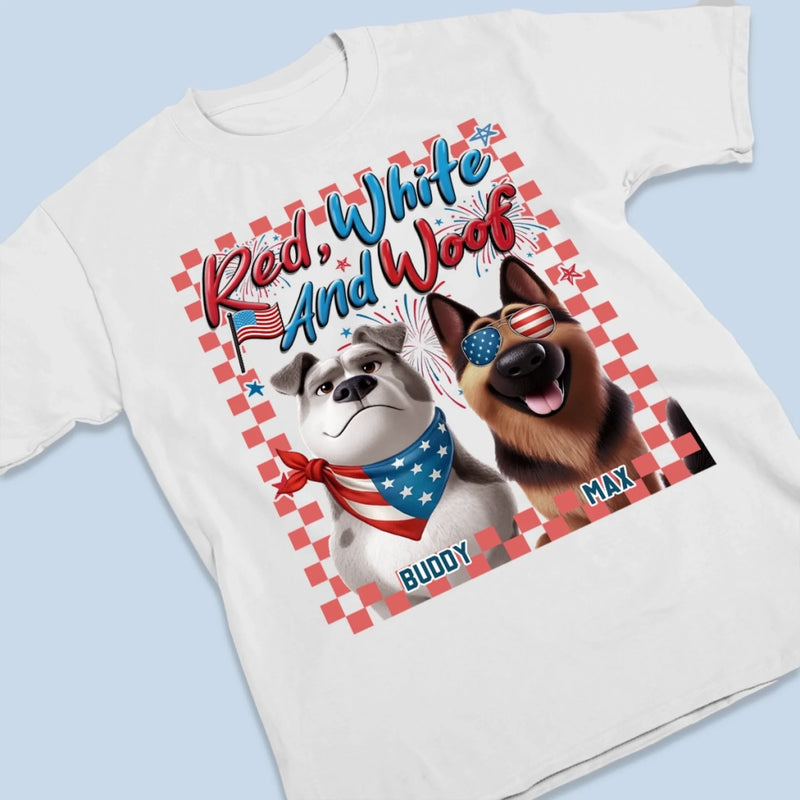 Custom Unisex T-shirt, Premium T-shirt, Hoodie - Personalized 4th Of July Gifts For Dog Lovers, Dog Dad And Mom - Born To Be Pawsome