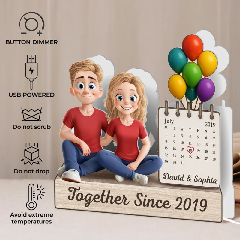 Custom Shaped Light Box - Personalized Anniversary Wedding Gifts For Husband And Wife, Him And Her - Still Laughing, Still Loving