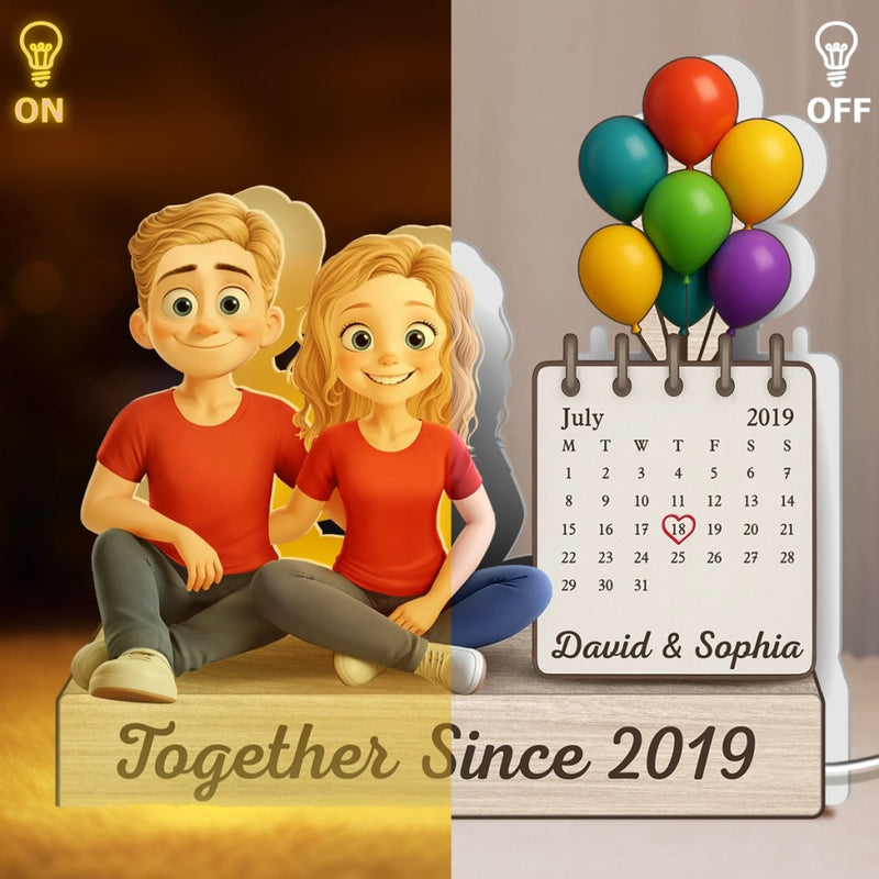 Custom Shaped Light Box - Personalized Anniversary Wedding Gifts For Husband And Wife, Him And Her - Still Laughing, Still Loving
