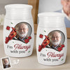 Custom Photo Decorative Urn - Personalized Memorial Sympathy Gifts For Loss Of Mom, Dad - I'm Always With You