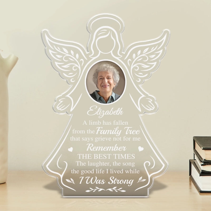 Custom Photo Acrylic Plaque - Personalized Memorial Sympathy Gifts For Loss Of Mom, Dad - A Life Beautifully Remembered