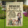 Custom Flag - Personalized Garden Gifts For Gardeners, Dog Lovers, Dog Dad And Mom - Crazy Plant Lady With A Dog Boss