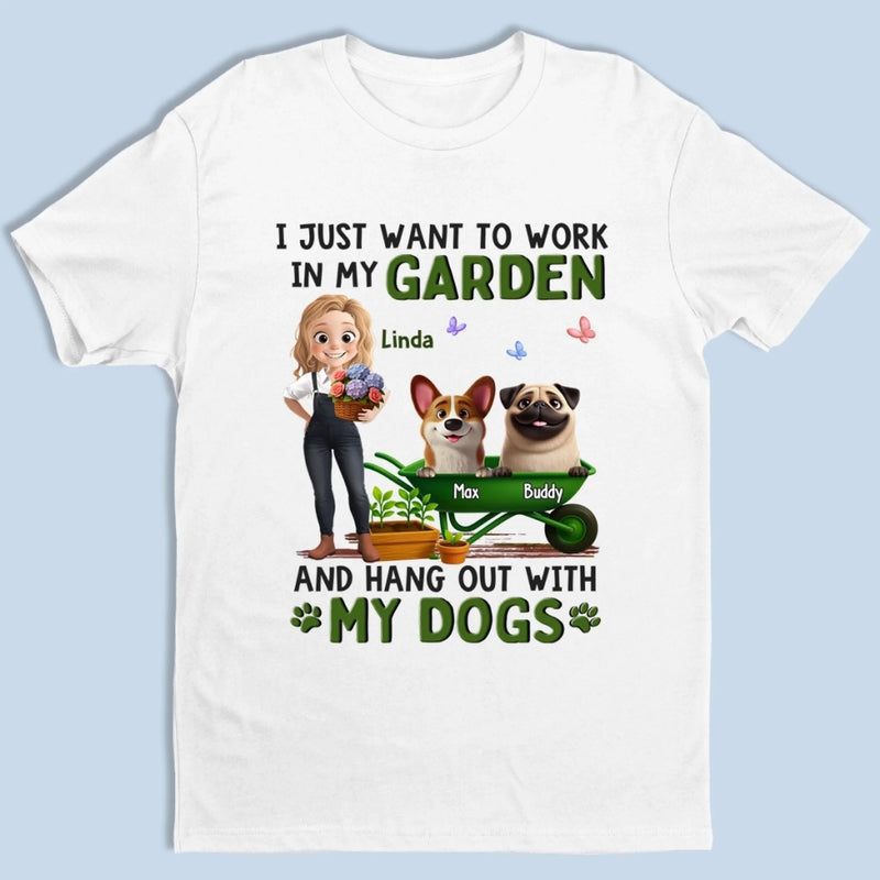 Custom Unisex T-shirt, Premium T-shirt, Hoodie - Personalized Garden Gifts For Gardeners, Dog Lovers, Dog Dad And Mom - Gardening And Dog Cuddles All I Need