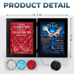 Custom Name Anniversary Gifts for Wife - Personalized Double Frame Flower Shadow Box