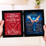 Custom Name Anniversary Gifts for Wife - Personalized Double Frame Flower Shadow Box