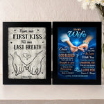Custom Name Anniversary Gifts for Wife - Personalized Double Frame Flower Shadow Box