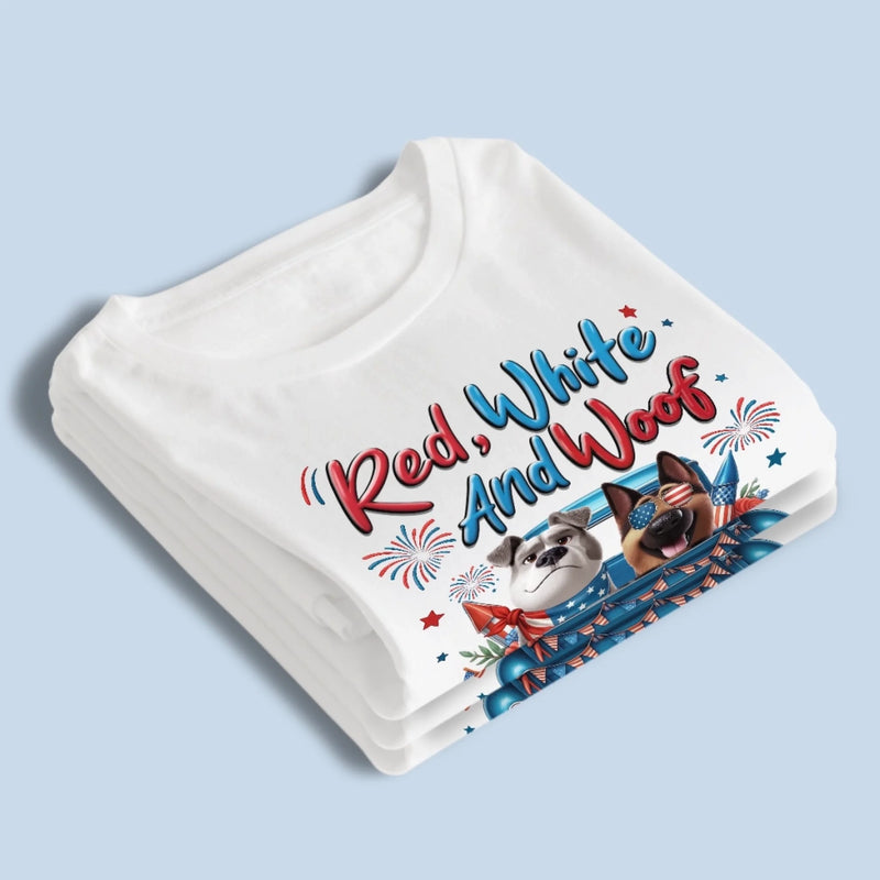 Custom Name Patriotic Dog Gifts for Pet Lovers - Personalized Apparel