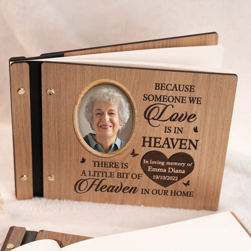 Custom Photo Memorial Keepsake - Personalized Wooden Scrapbook