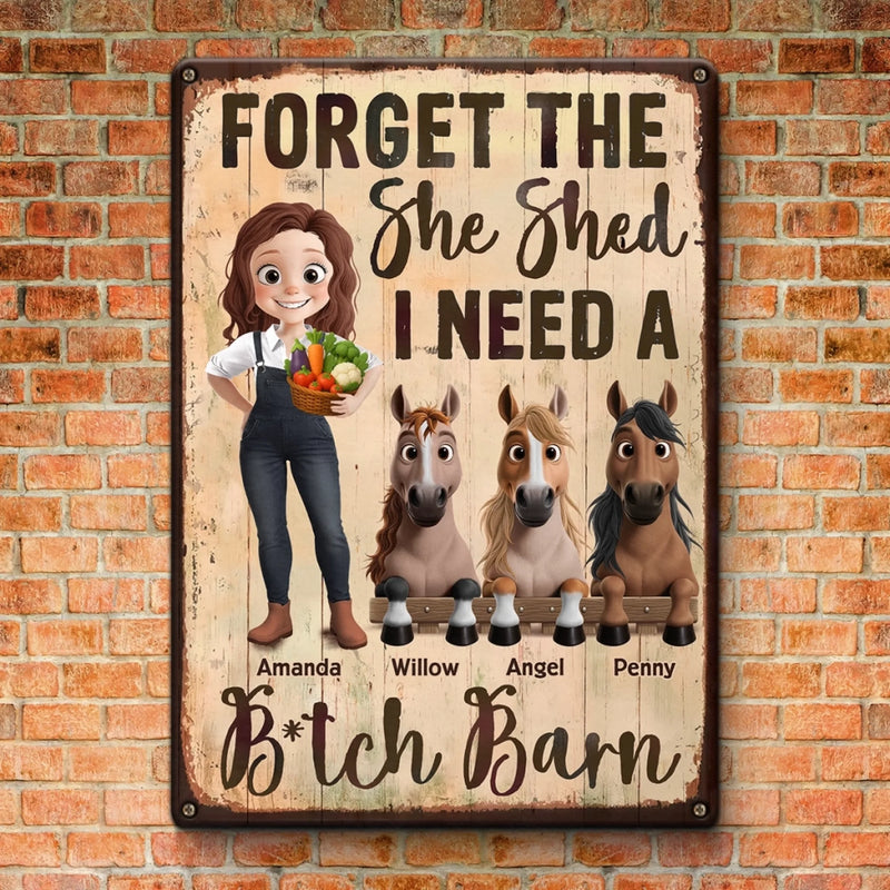 Custom Name Horse Lover Gifts for Women - Personalized Metal Sign