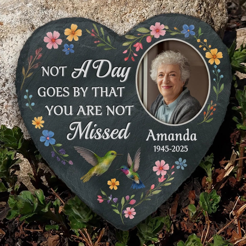 Custom Photo Memorial Garden Decor - Personalized Memorial Stone