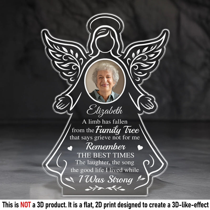Custom Photo Acrylic Plaque - Personalized Memorial Sympathy Gifts For Loss Of Mom, Dad - A Life Beautifully Remembered