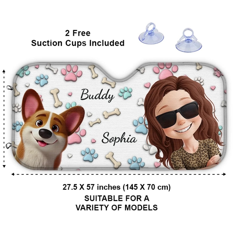 Custom Name Dog Lover Gifts - Personalized Auto Sunshade
