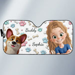 Custom Name Dog Lover Gifts - Personalized Auto Sunshade