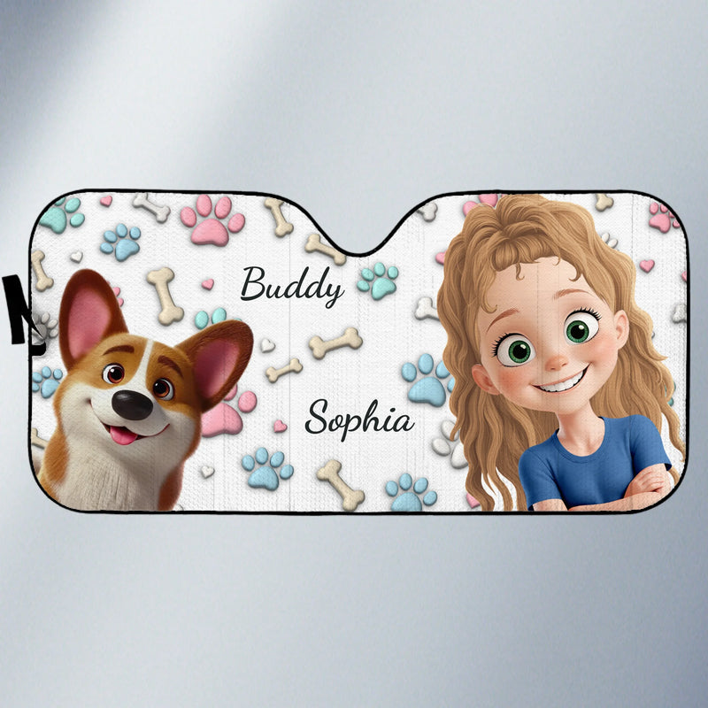 Custom Name Dog Lover Gifts - Personalized Auto Sunshade