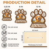 Custom Photo Wood & Acrylic Plaque -  Personalized  Pet Memorial Sympathy Gifts For Dogs, Cats - You Left Paw Prints On My Heart