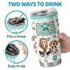 Custom 3D Inflated Effect Printed Tumbler - Personalized Birthday Gifts For Dog Lovers, Dog Dad And Mom - Dog Kisses Fix Everything