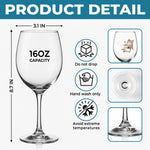 Custom Name Funny Retirement Gifts for Women - Personalized Thin Wine Glass