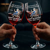 Custom Stemmed Wine Glass - Personalized Retirement Gifts For Women, Men - Retired And Relaxed