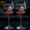 Custom Stemmed Wine Glass - Personalized Retirement Gifts For Women, Men - Retired And Relaxed