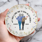 Custom Name Old Friend Gifts for Women - Personalized Full-Print Jewelry Round Dish