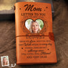 Custom Photo Leather Wrap Journal - Personalized Memorial Sympathy Gifts For Loss Of Mom, Dad - Always Guided By Your Love