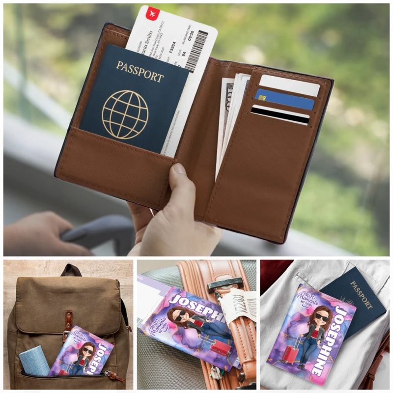 Custom Passport Cover, Passport Holder - Personalized Summer Vacation And Travel Gifts For Women, Men - Life’s Short, Book The Flight