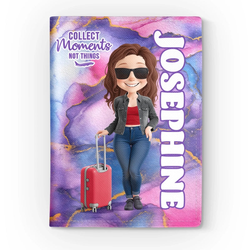 Custom Passport Cover, Passport Holder - Personalized Summer Vacation And Travel Gifts For Women, Men - Life’s Short, Book The Flight