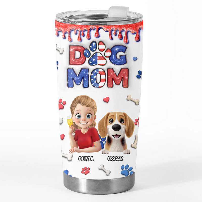 Custom 3D Inflated Effect Printed Tumbler - Personalized Birthday Gifts For Dog Lovers, Dog Dad And Mom - Fur Real Flavor