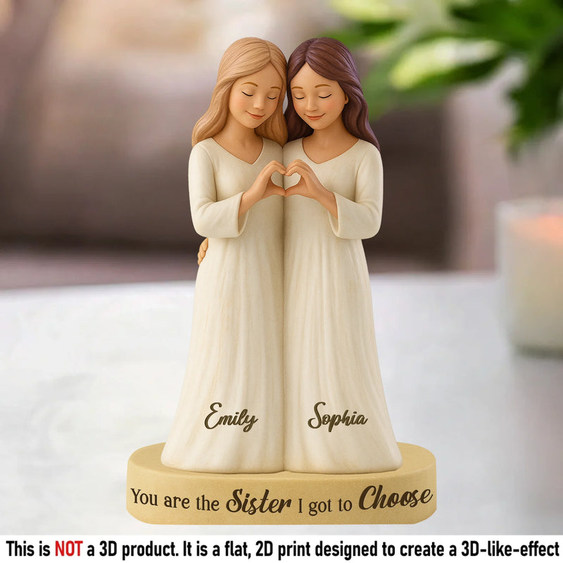 Custom Acrylic Plaque - Personalized Best Friend Birthday Gifts For Women - My Chosen Sister, My Best Friend