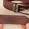 Custom Double-Sided Engraved Leather Belt - Personalized Anniversary Wedding Gifts For Husband And Wife, Him And Her - My Best Adventure