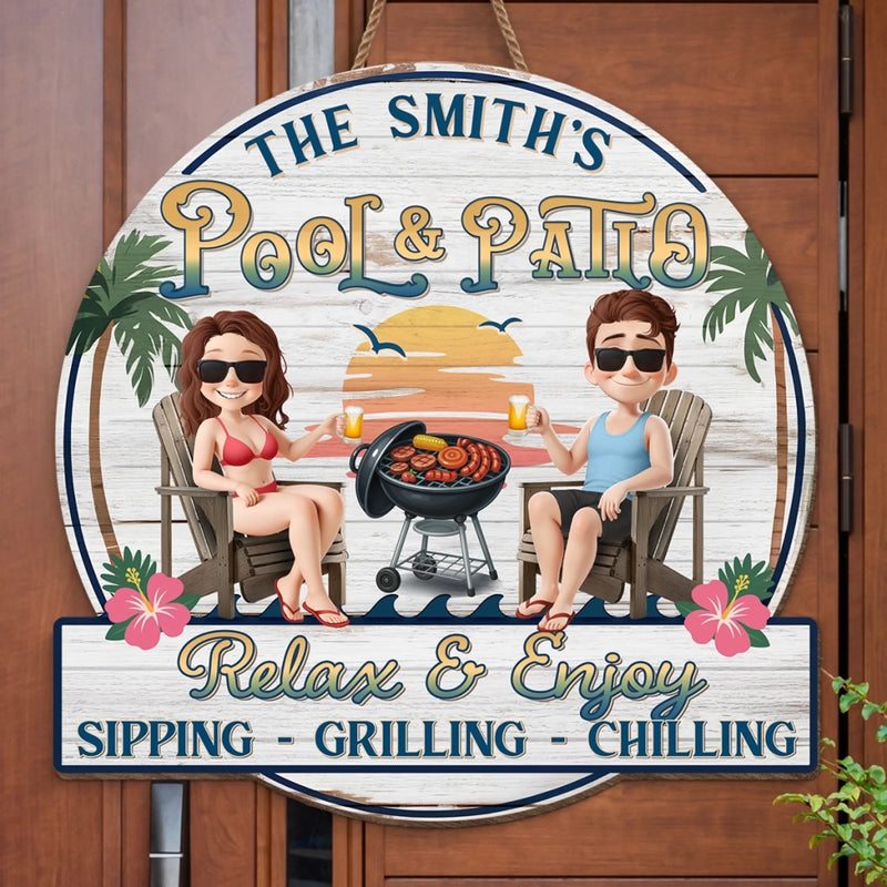 Custom Wood Sign - Personalized Summer Vacation And Travel Gifts For Husband And Wife, Him And Her - Cheers To Summer Days