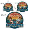 Custom Wood Sign - Personalized Summer Vacation And Travel Gifts For Husband And Wife, Him And Her - Sunshine And Sips