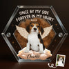 Custom Photo Acrylic Pet Fur Keepsake Box - Personalized Pet Memorial Sympathy Gifts For Dogs, Cats - Always With Me In Loving Memory