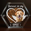 Custom Photo Acrylic Pet Fur Keepsake Box - Personalized Pet Memorial Sympathy Gifts For Dogs, Cats - Forever Loved, Forever Missed