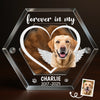 Custom Photo Acrylic Pet Fur Keepsake Box - Personalized Pet Memorial Sympathy Gifts For Dogs, Cats - Forever Loved, Forever Missed