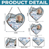 Custom Photo Heart-Shaped Stained Glass Window Suncatcher - Personalized Memorial Sympathy Gifts For Loss Of Mom, Dad - Heavenly Love Fills Every Corner