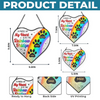 Custom Heart-Shaped Stained Glass Window Suncatcher - Personalized Pet Memorial Sympathy Gifts For Dogs, Cats - A Piece Of My Heart Is At The Rainbow Bridge