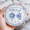 Custom Full-Print Round Jewelry Dish - Personalized Best Friend Birthday Gifts For Women - Friendship Grows Stronger With Time