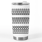 Black and White Geometric Pattern Tumbler - Everyday Drinkware