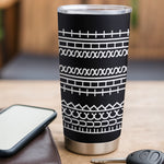 Black and White Geometric Pattern Tumbler - Everyday Drinkware