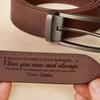 Custom Double-Sided Engraved Leather Belt - Personalized Anniversary Wedding Gifts For Husband And Wife, Him And Her - You And Me, No Filter