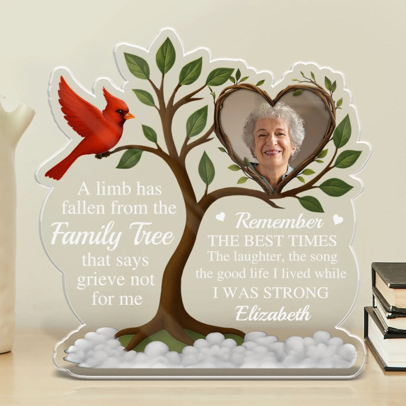 Custom Photo Acrylic Plaque - Personalized Memorial Sympathy Gifts For Loss Of Mom, Dad - Our Roots Run Deep With Love