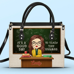 Custom Name Teacher Gifts - Personalized Leather Handbag