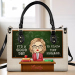 Custom Name Teacher Gifts - Personalized Leather Handbag