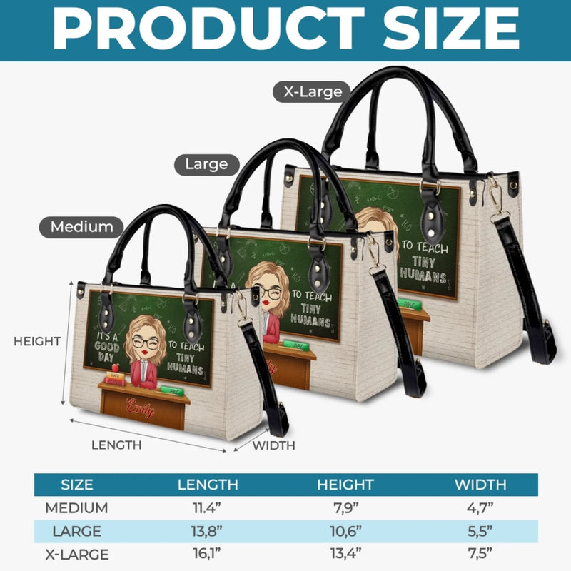 Custom Name Teacher Gifts - Personalized Leather Handbag