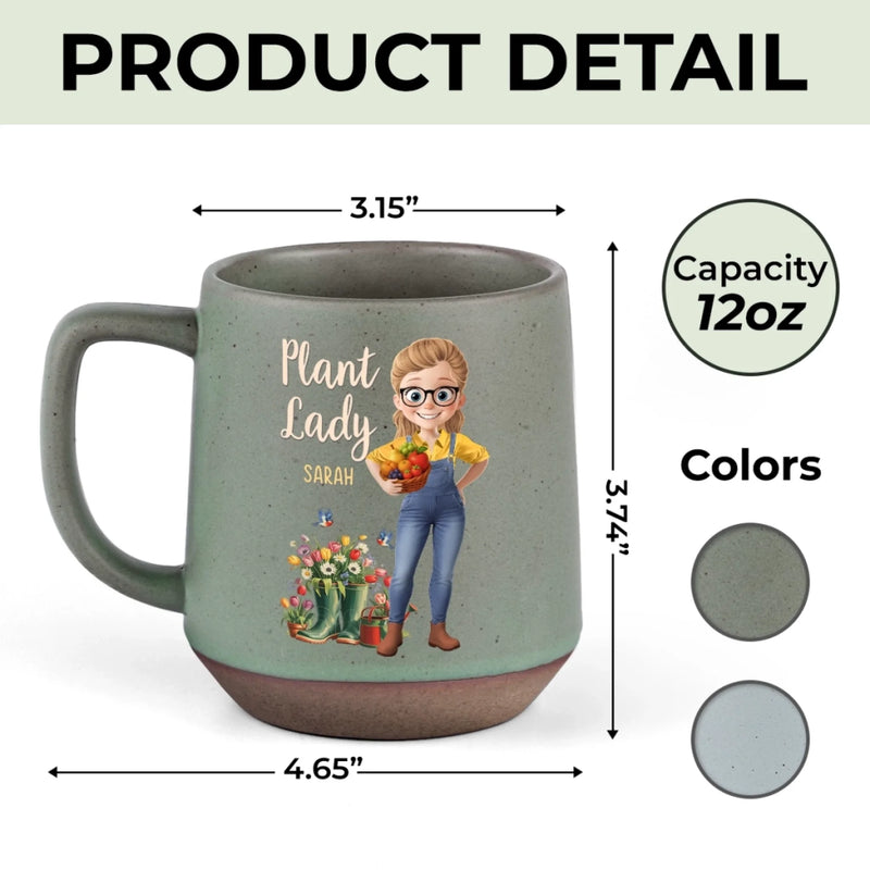 Custom Printed Stoneware 12oz Mug - Personalized  Garden Gifts For Gardeners - Sprout Goals