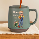 Custom Name Plant Lady Gifts for Gardeners - Personalized Stoneware Mug