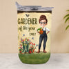 Custom 10oz Wine Tumbler With Lid - Personalized Garden Gifts For Gardeners - Pardon My Plants