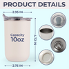 Custom 10oz Wine Tumbler With Lid - Personalized Garden Gifts For Gardeners - Pardon My Plants